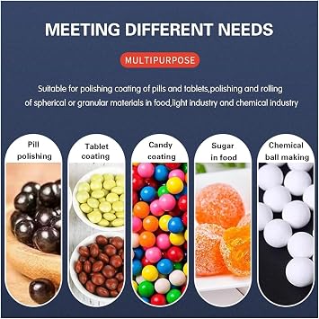 Automatic Tablet Coating Machine Sugar Coating Machine, Small Commercial Chocolate Coating Machine Sugar Coating Machine Peanut Coating Machine,220V