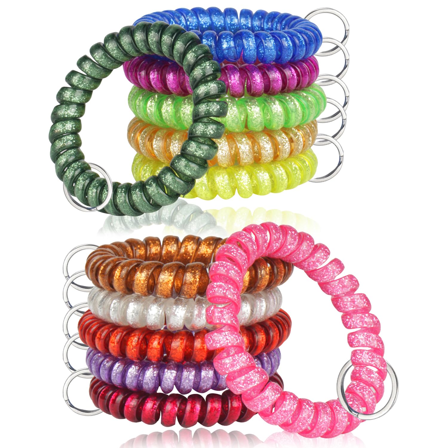 Amazon.com : XXUOD 12 Colors Spring Wrist Coil Keychain coil