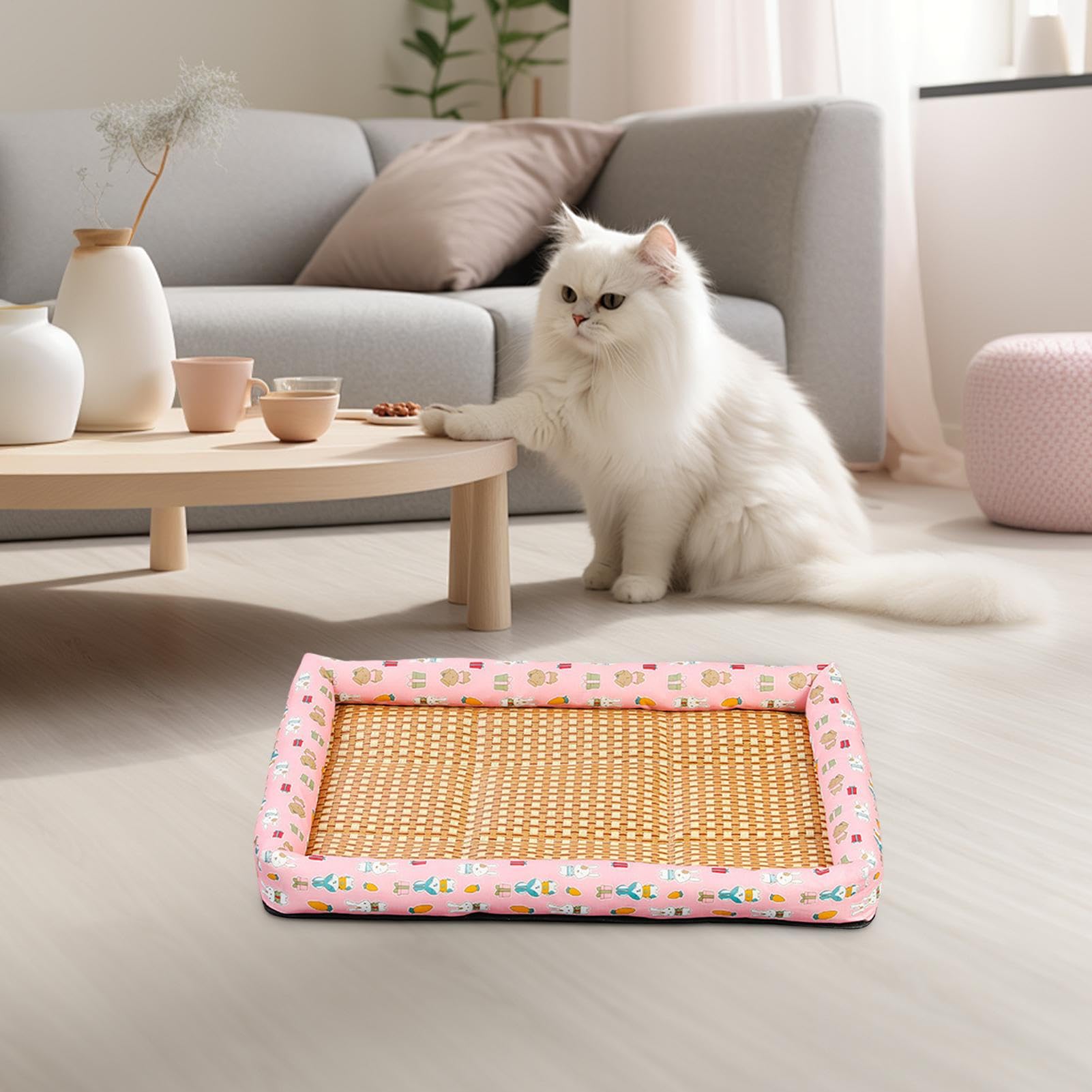 Cuscino Rinfrescante per Gatti Traspirante Con Effetto Gelido Per Cuccia | Materassino Portatile Per Trasportino Auto Casa E Esterno Per Cani Gatti E Altri Animali