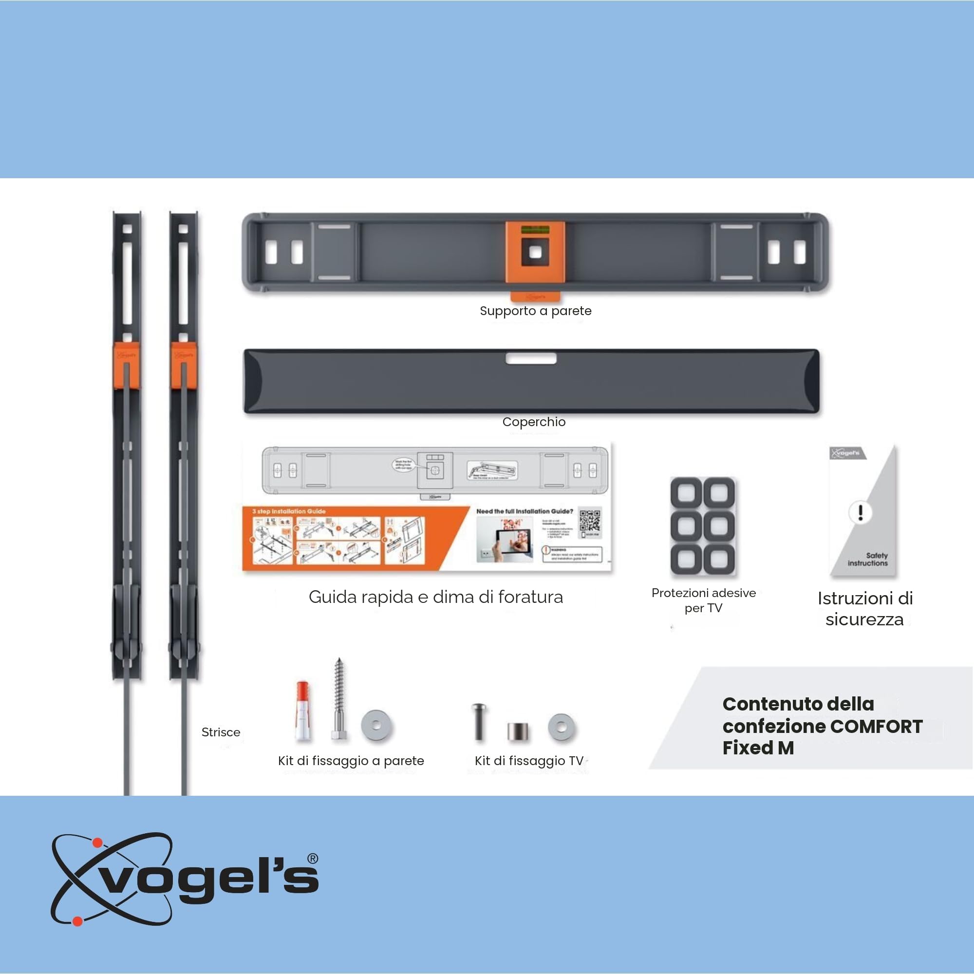 Vogel's TVM 3405 Supporto da parete piatto per TV 32-77 pollici 50 kg VESA 400x400