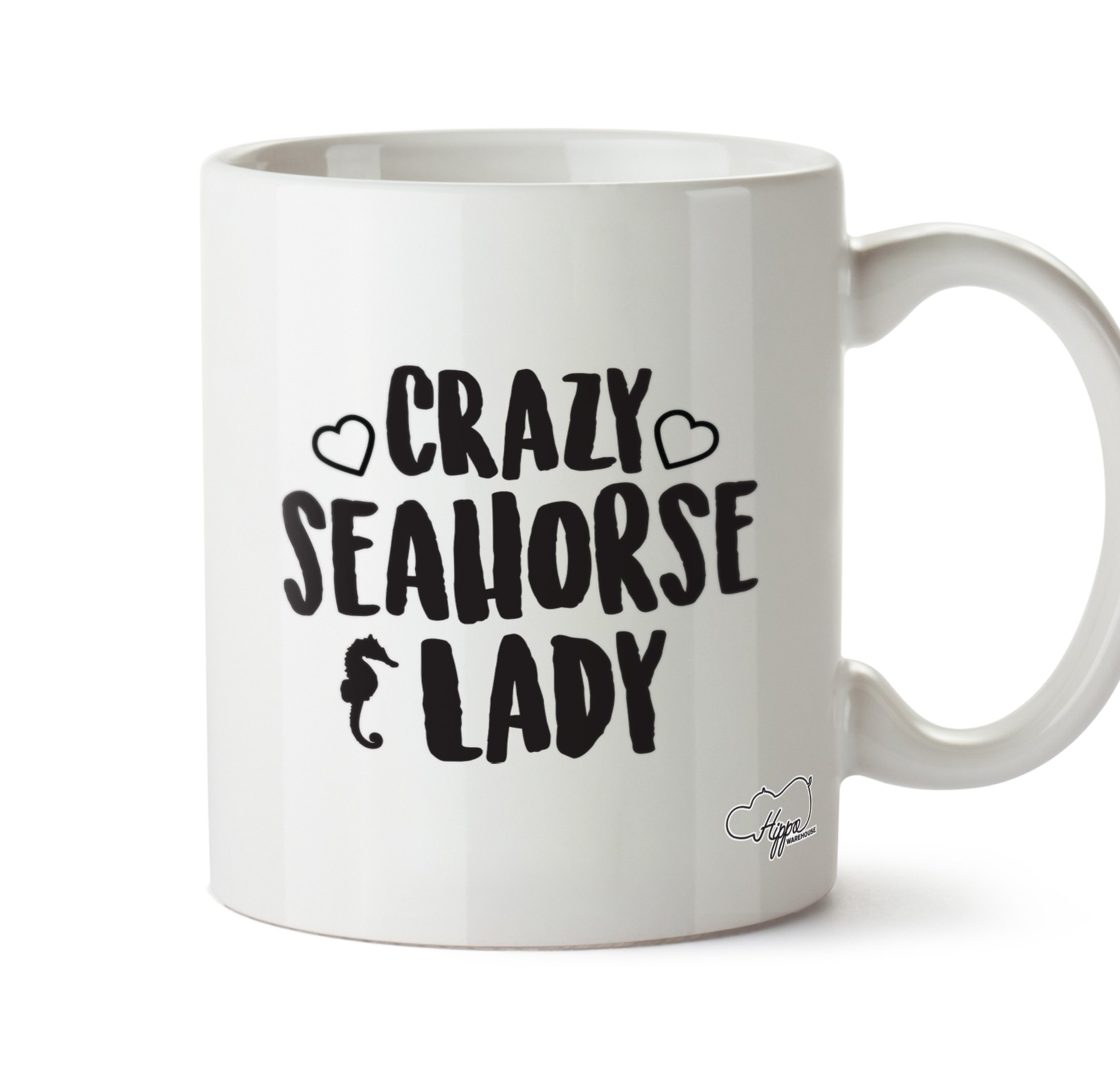 Hippowarehouse Crazy Seahorse Lady Printed Mug Cup Ceramic 10oz