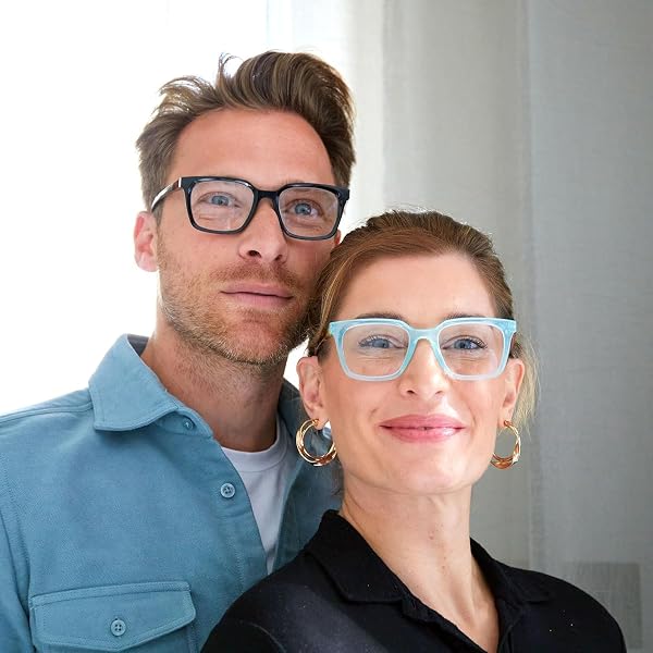 OPULIZE KOI Gafas de Lectura - Elegante Marco Rectangular Ancho - Visión Óptima - Negro - Hombre Mujer - Bisagras de Muelle - R50-1 - +1.50 - 3