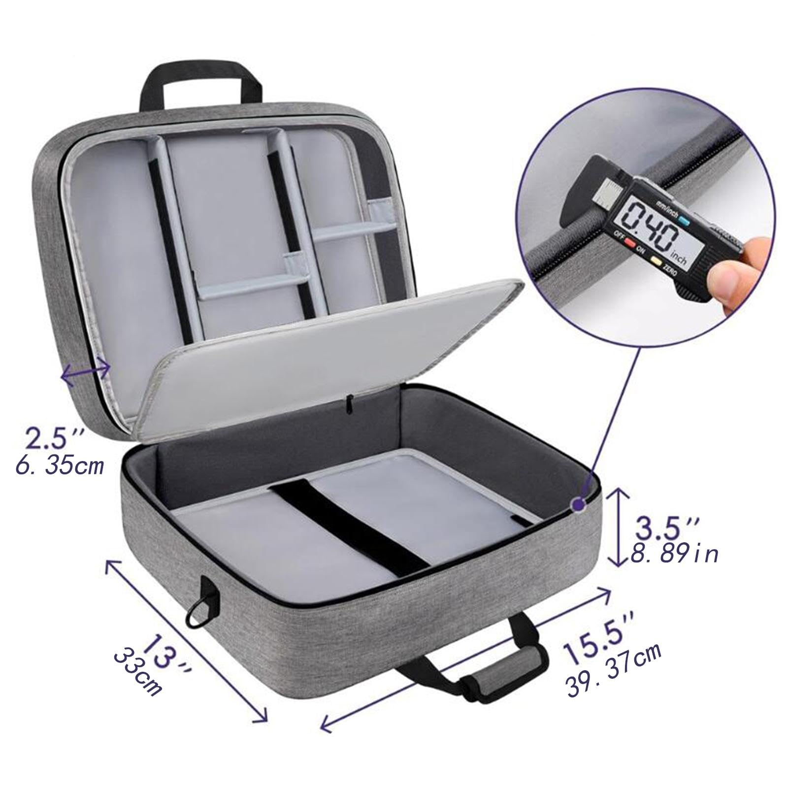 Custodia per mixer audio, borsa per cavi e microfoni con scomparti, borsa per mixer di protezione