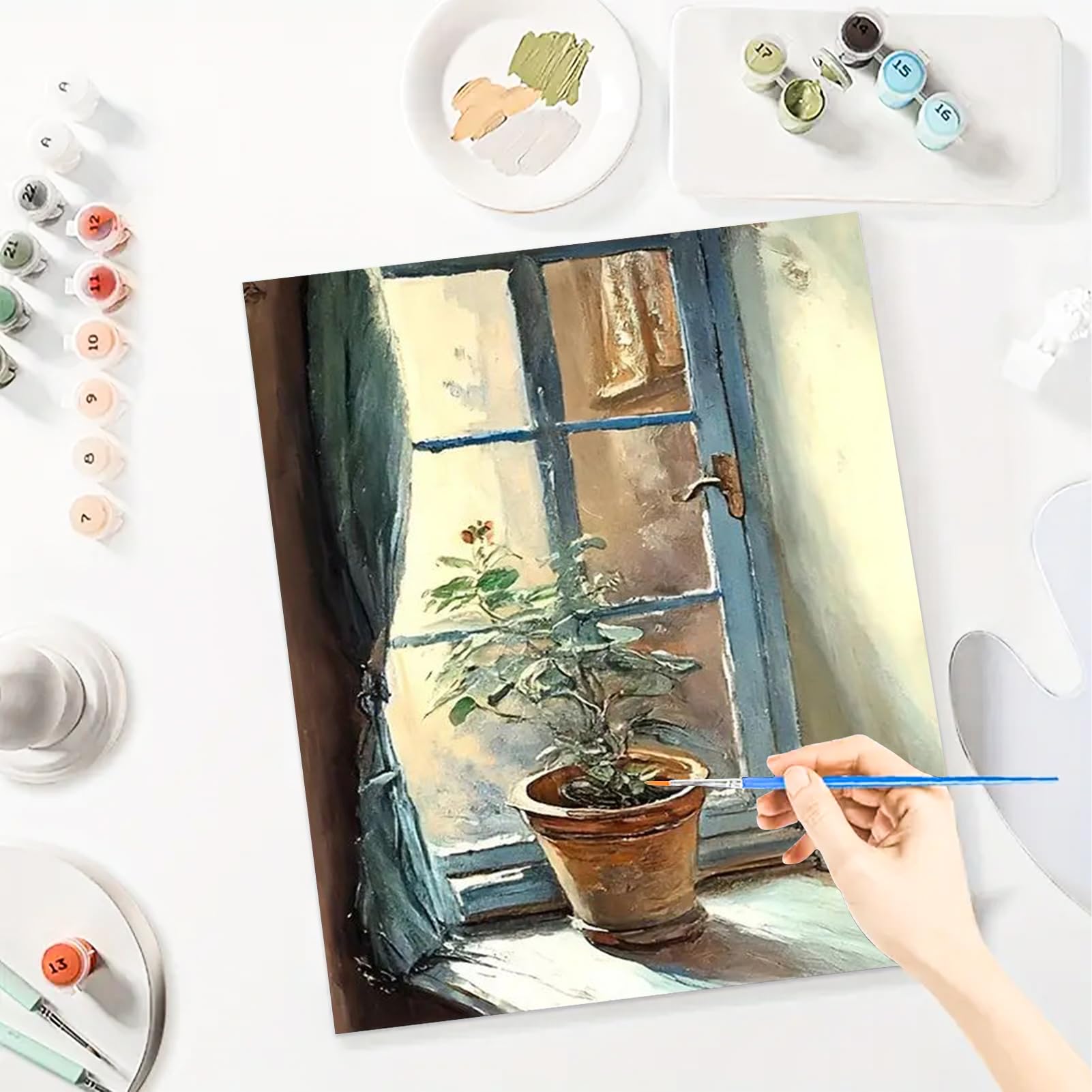 YALKIN Paint by Numbers Kits for Adults Painting by Number Kits On Canvas,Without Frame DIY Color Oil Painting Acrylic Paints,Home Wall Decor 16x20in/40x50cm - Image 8