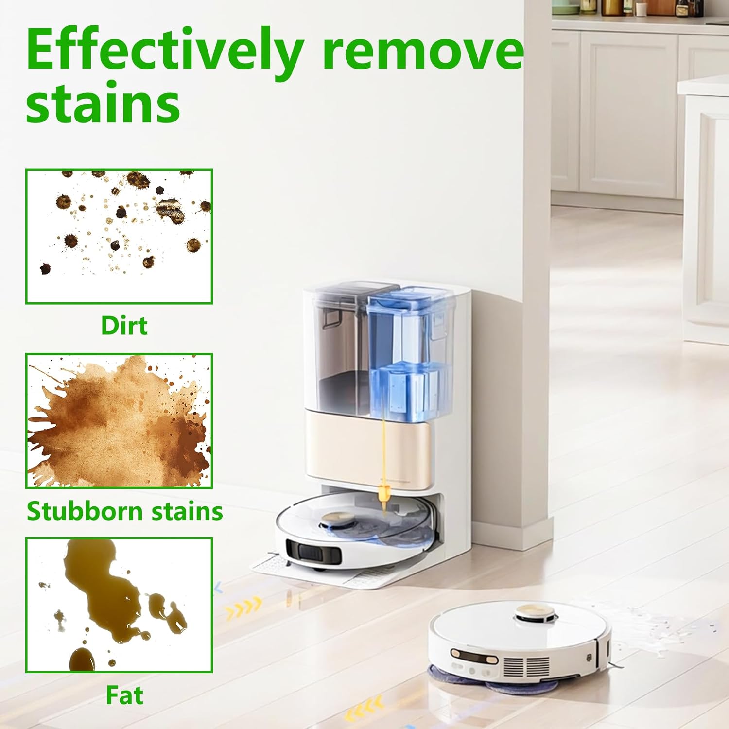 2 Pack Floor Vacuum Cleaner Detergent Refill for Dreame Cleaning Solution,Compatible with Dreame X Series and L Series Robot Vacuum and Mop. (2 Pack of 33.8 Fl Oz)