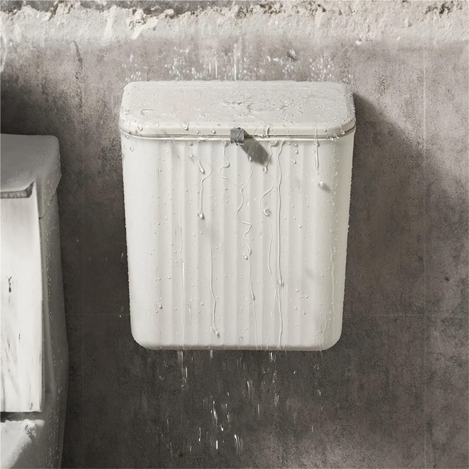 cestino della spazzatura da cucina a sospensione, Cestino for la raccolta dei rifiuti da cucina, secchio for la raccolta della carta igienica da appendere al WC, mini cestino for la casa(Grijs,7L)