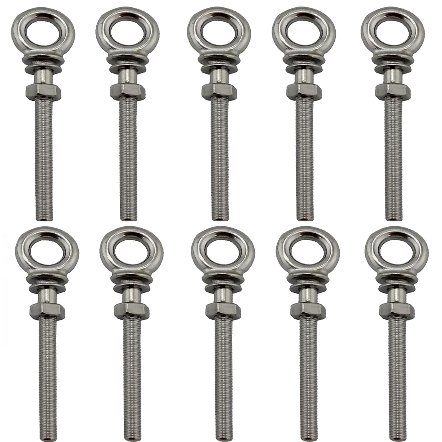 M6 x 60 Stainless Steel Lifting Eye Bolts Heavy Duty Eyebolts Swing