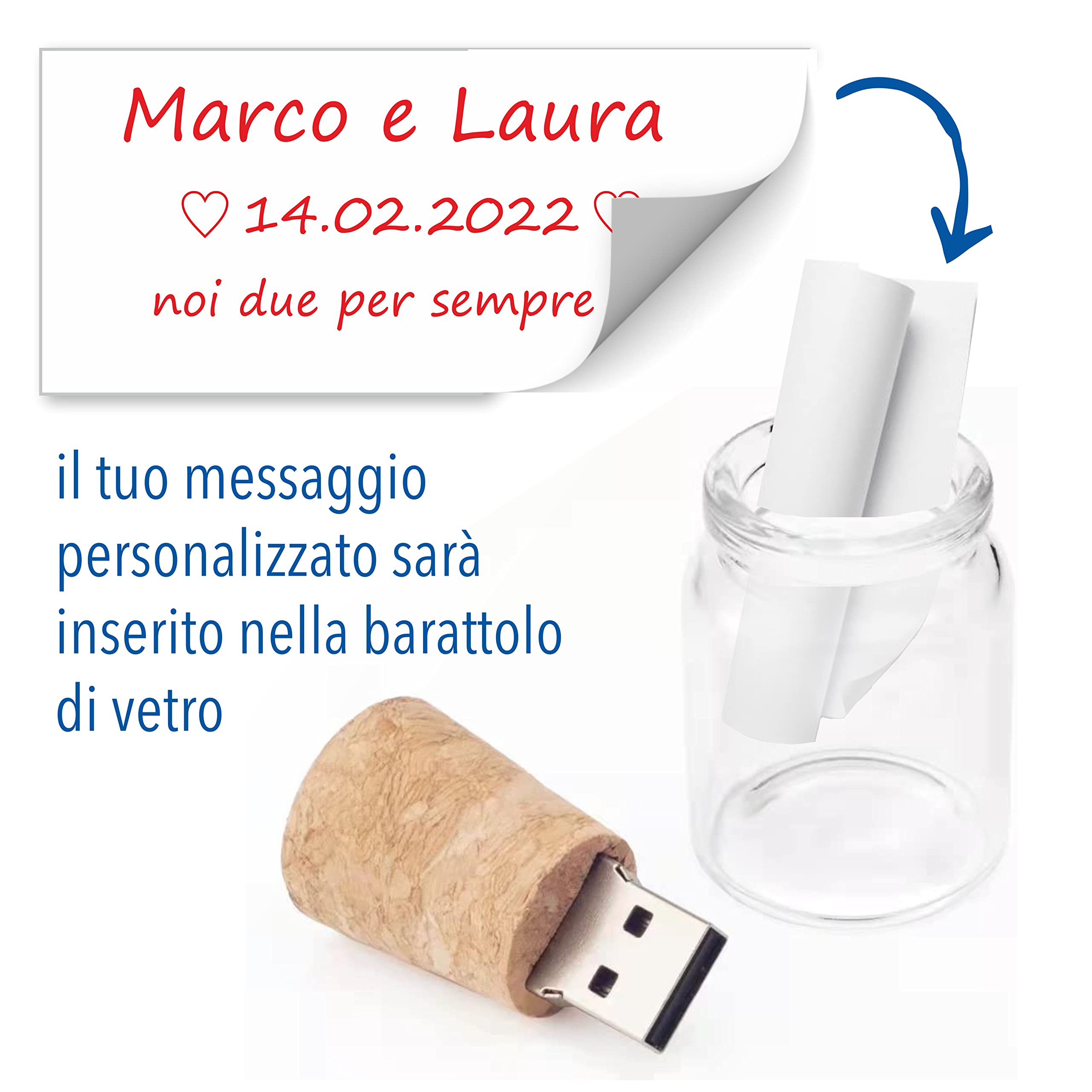 Pendrive USB 3.0 in Legno Personalizzabile 16 GB