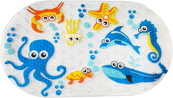 Thermobaby Tapis de Bain Bébé Haute Adhérence Marine