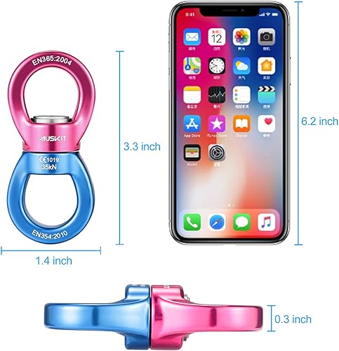 Miniatura 20 de Giratorio azul negro del oscilación, accesorio rotatorio más seguro de la ejecución del dispositivo de 30 KN