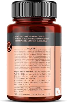 Double Strength Premium Fadogia Agrestis - 2500mg x 180 Capsules - 6 Months Supply