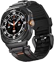 ULTIMAL Watch Band for Samsung Galaxy Watch Ultra 47mm (2025/2024) Compatible with Samsung Watch Strap Bands for Men Sport Bands for Watch Rugged Premium TPU & Metal (Black+Black)
