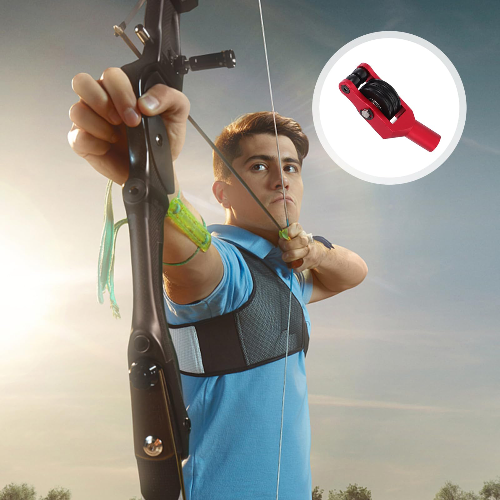 OHPHCALL Bowstring Divider Compound Bow Cable Slide Bowstring Separator Pulley Complex The Slide Small Bowstring Slider