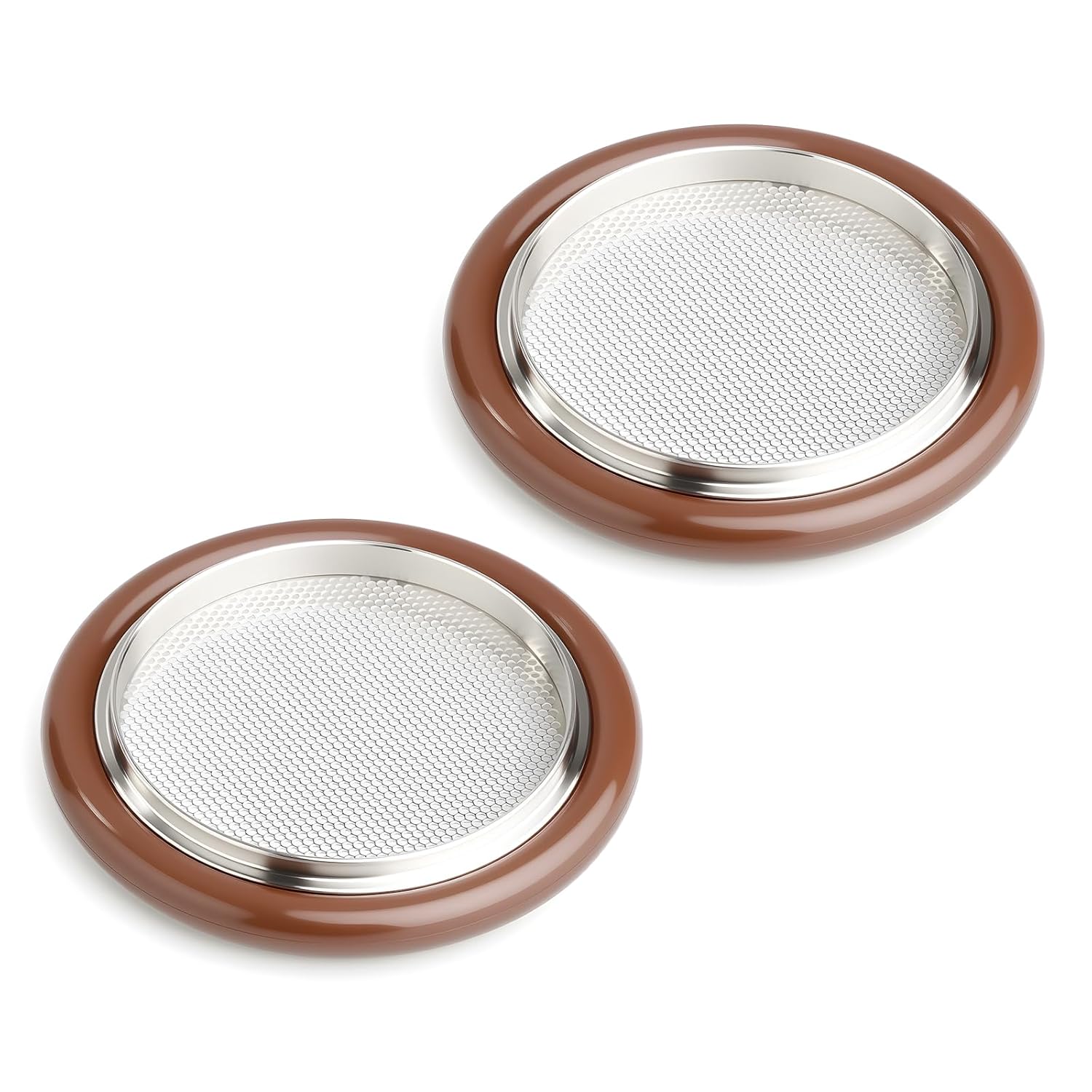 2 Sets KF40 Centering Ring Assembly KF with Screen, KF40 Meshed Centering Ring,KF40 Stainless Steel Mesh Screen Vereting Ring,IStainless Steel & VITON O-Ring for KF40 Flange