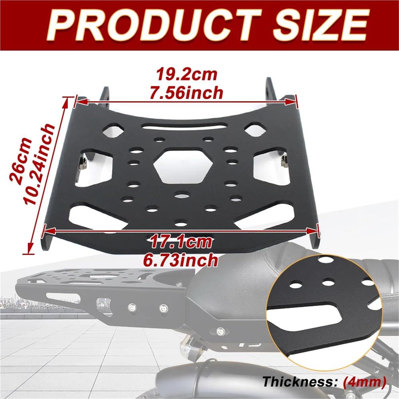 Estante Portaequipajes para Serie Super73 S/Z Carga Bastidor Trasero para Goat V3 | Construcción robusta de aluminio Liviano pero resistente para una apariencia elegante