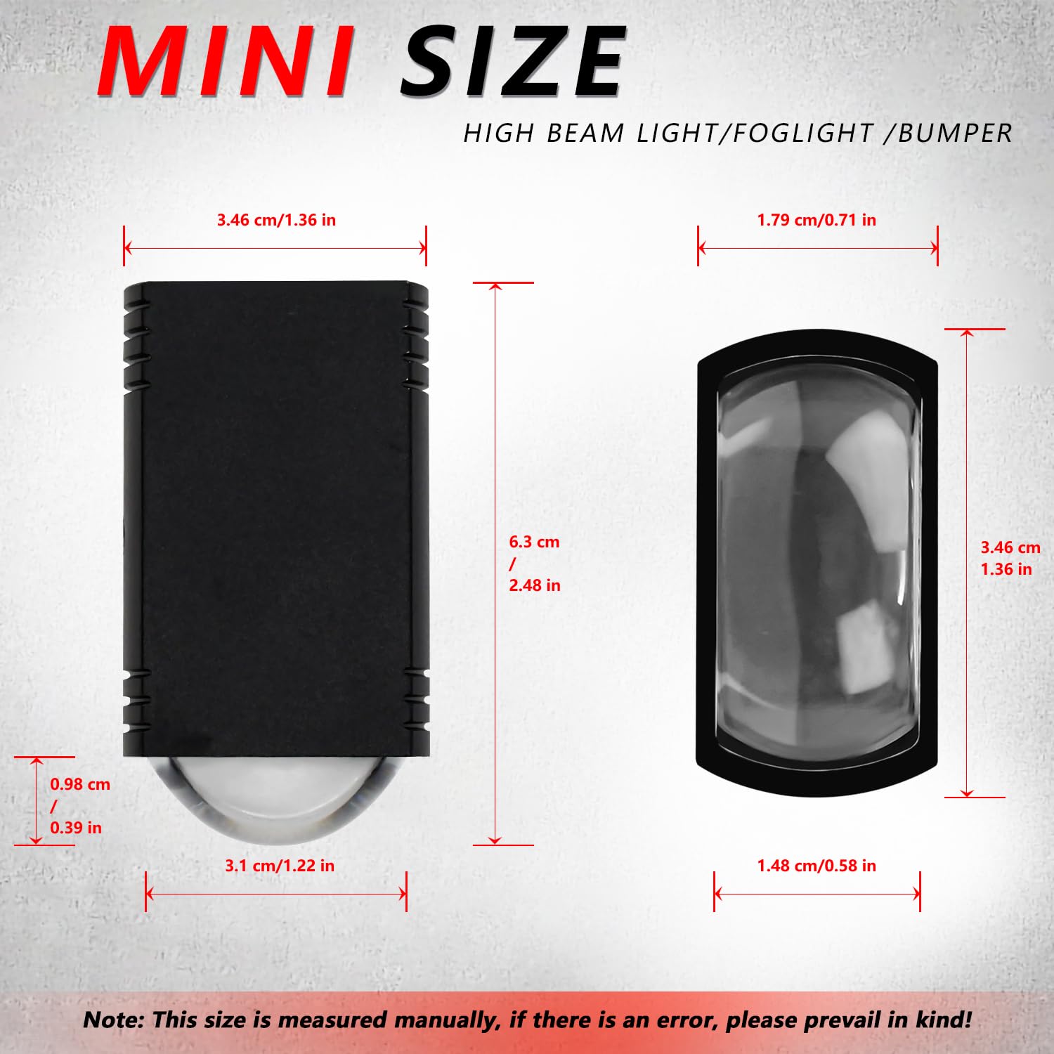 Motorcycle Driving Lights Double Color Lights White/Amber 3 Modes Hi/Lo Beam Sport Front Grille LED Lights with Lens Waterproof for SUV ATV Bike UTV Truck Boat,Pack of 2