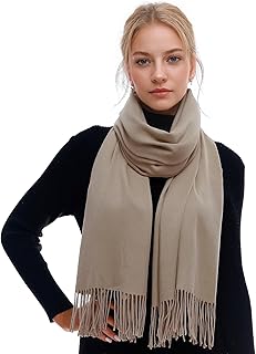 RIIQIICHY Women's Winter Scarves Scarves Winter Scarf Cuddly XXL Women's Scarf Pashmina Autumn Women Scarf with Fringes