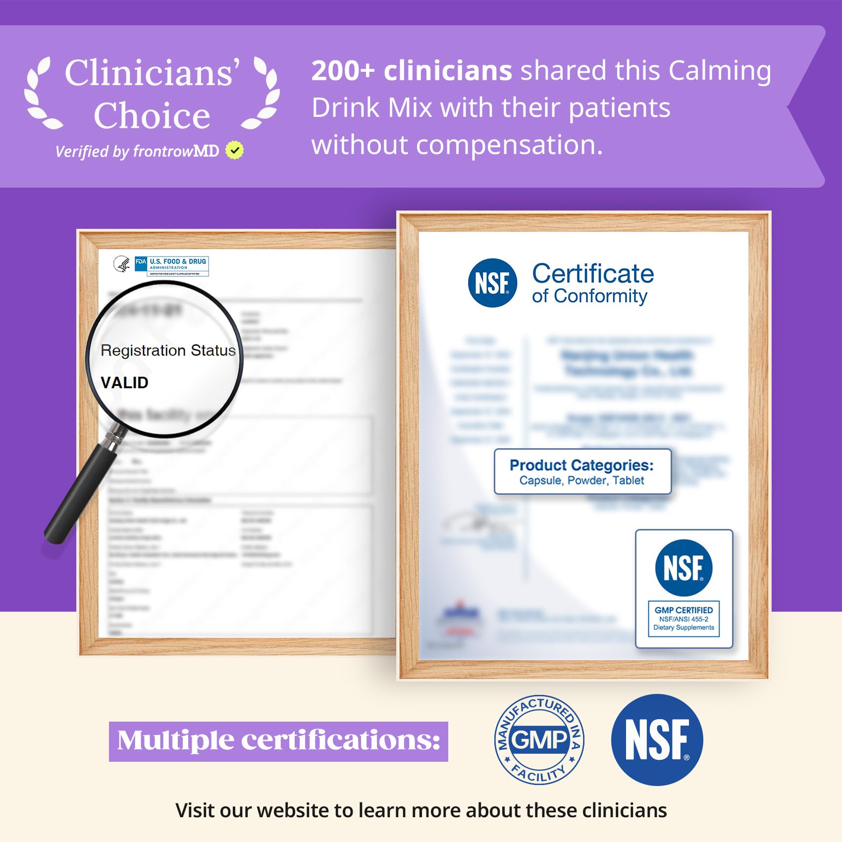 Venture Pal Calm Drink Mix, Cortisol Reducer and Sleep Aid with Magnesium Glycinate, Ashwagandha, L-Theanine,Vitamin D, Calm Magnesium Powder for Relax & Focus, No Sugar, Non GMO, Vegan & Gluten-Free