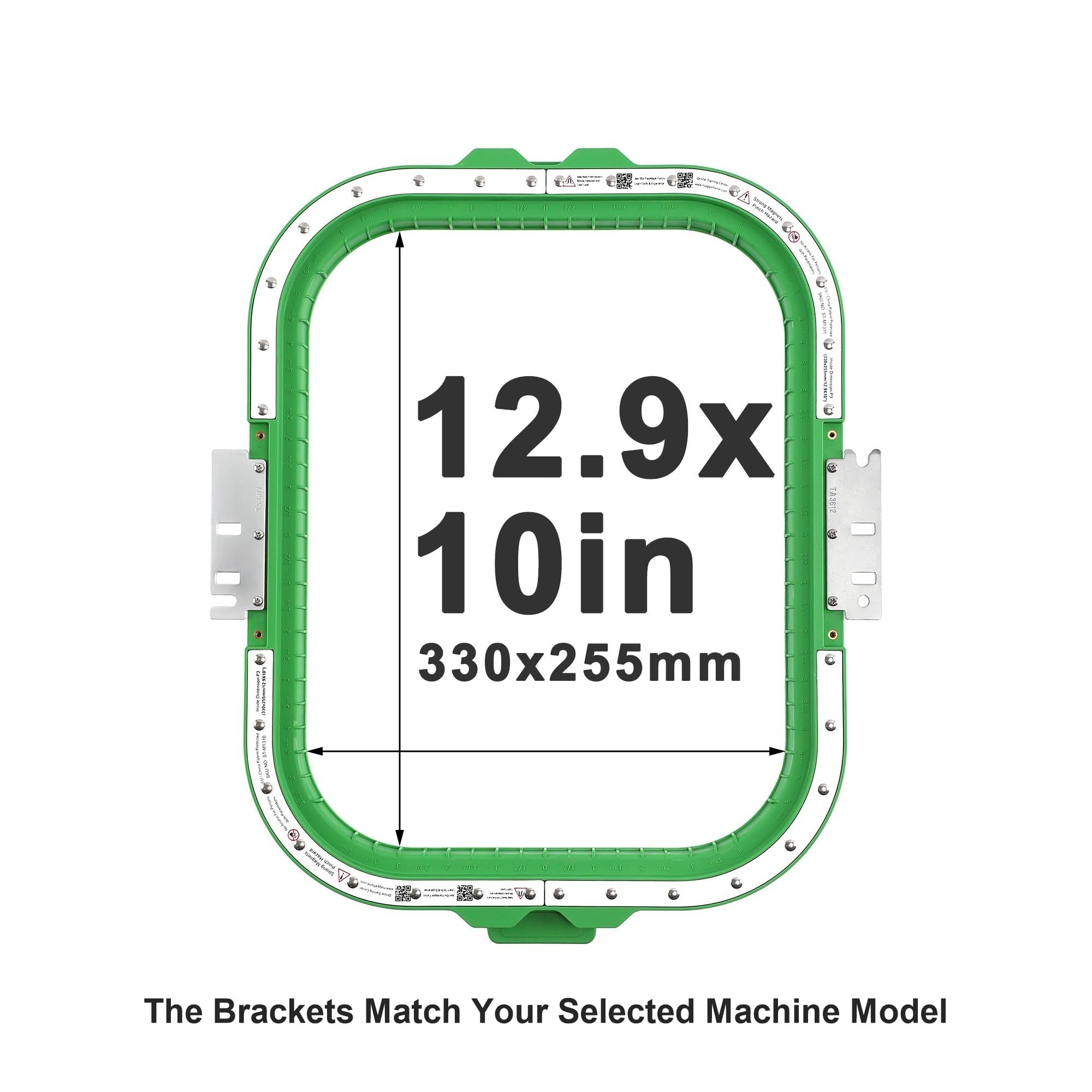 Brewland Bastidor de bordado magnético 330x255mm para Poolin EOV EOM EOX | Compatible con las máquinas Poolin indicadas en el título; 13x10inch