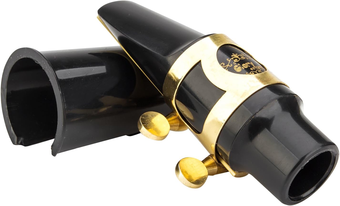 Glory Alto Saxophone Mouthpiece Kit with Ligature,one reed and Plastic Cap-Gold