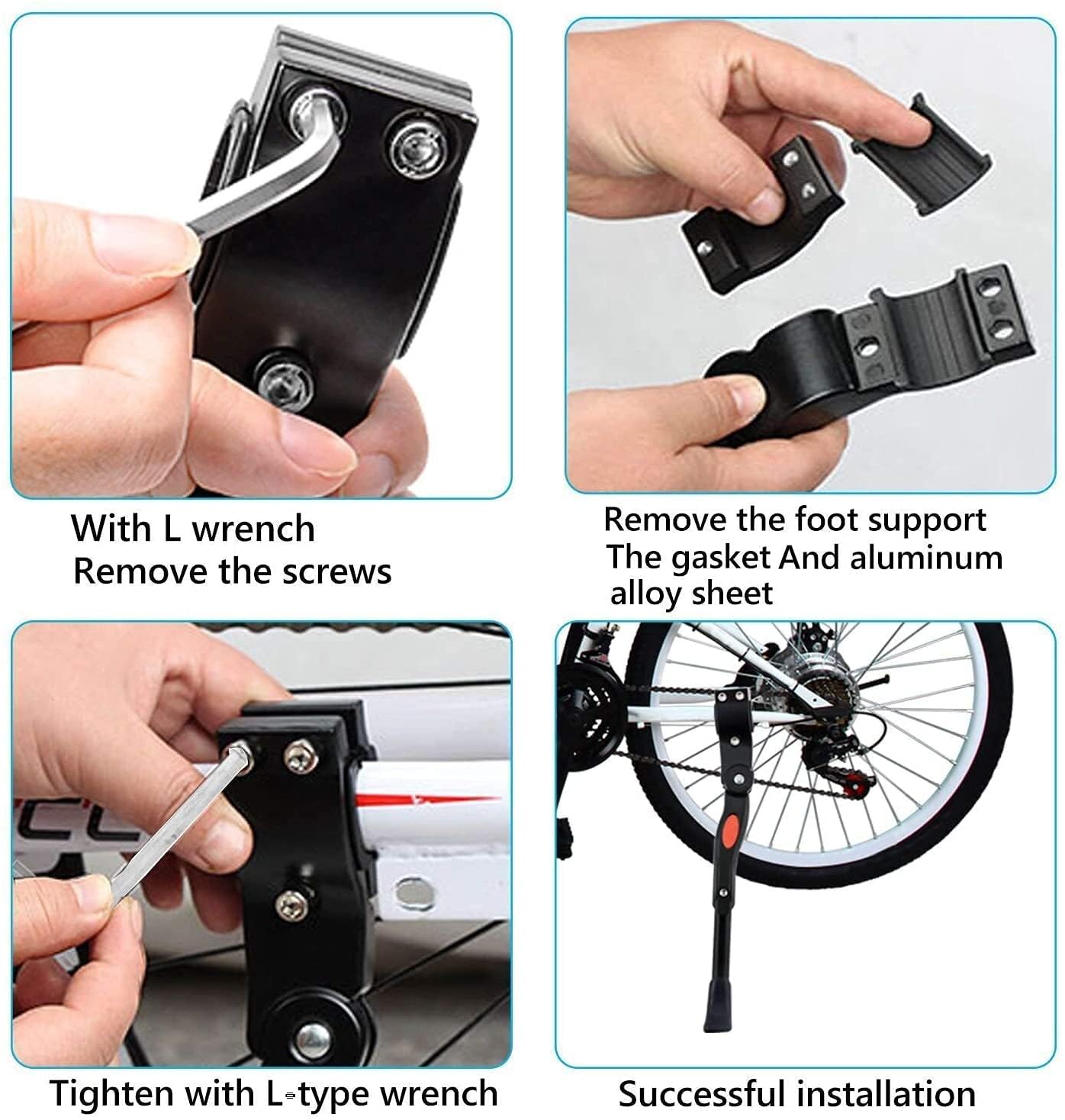Leosportz Cycle Stand for Bicycle - Adjustable Bike Kickstand of Aluminum Alloy | Mountain, MTB, Fat Bikes Stand (Kickstand) 2