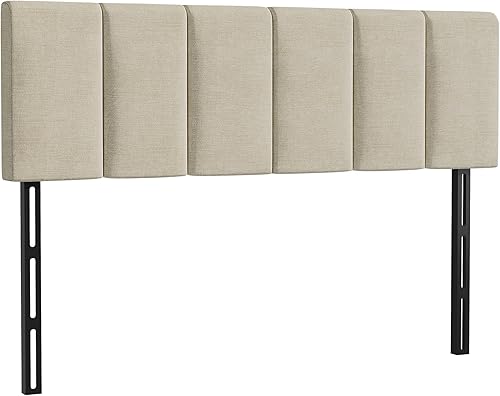 Miniatura 8 de HAOBO Home Cabecera tapizada plegable tamaño King con paneles de lino con ajustes de altura