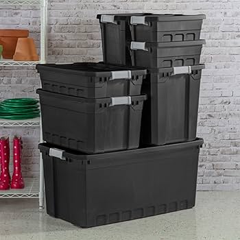 Amazon.com - Sterilite 6-Pack Plastic Storage Bins with Lids