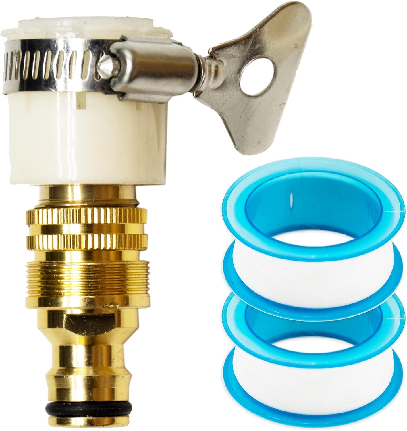 3IN1 1522mm with 1/2″&3/4″inch Round Mixer Tap Hose Connector