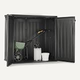 Amazon Basics - Armadio da Esterno,Nero,116cm x 70,5cm x 112,8cm - 3