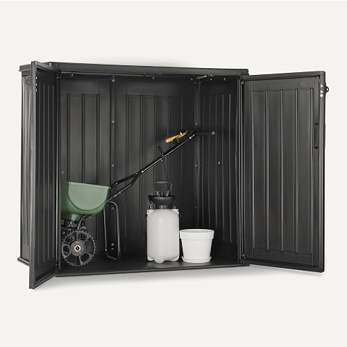 Amazon Basics - Armadio da Esterno,Nero,116cm x 70,5cm x 112,8cm - 3
