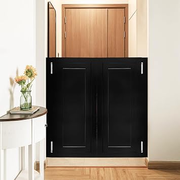 Swinging Door Pine Wood Saloon Door Heavy Duty Swinging Door with Hinges and Hardware, Single/Double Swinging Doors for Doorway Bar Kitchen Shop Entrance Partition