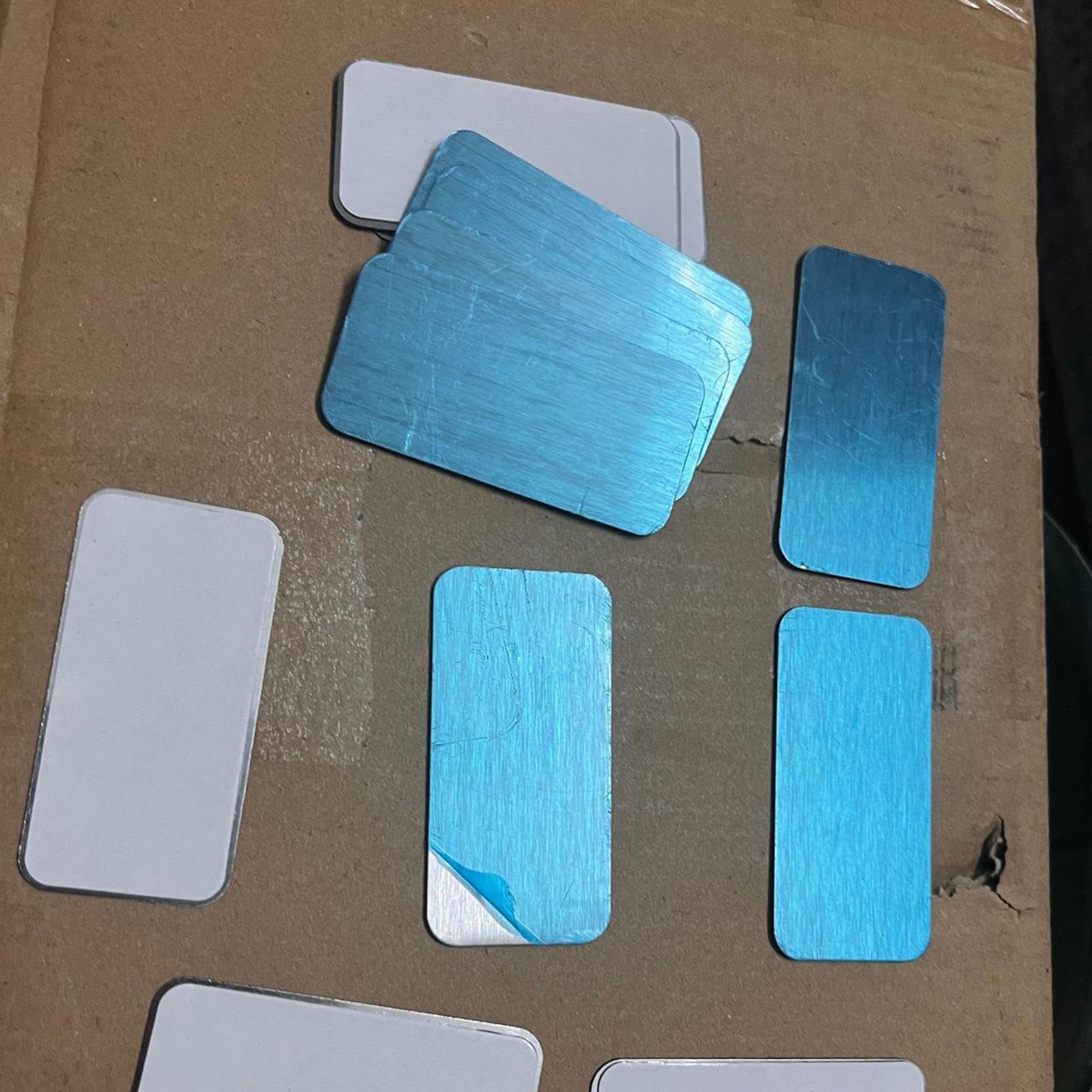 Placca adesiva, 6 x 3 cm, piastra magnetica, guarnizione in acciaio, di ricambio per legno e magneti