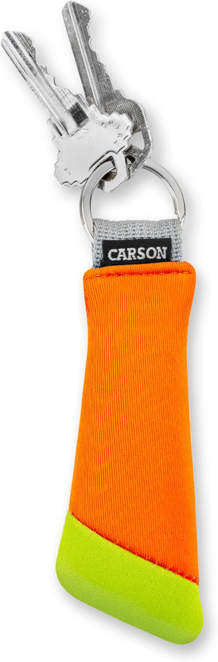 Carson Floating Keychain with Lightweight Foam Core Technology, Green/Orange (FA-30 01)