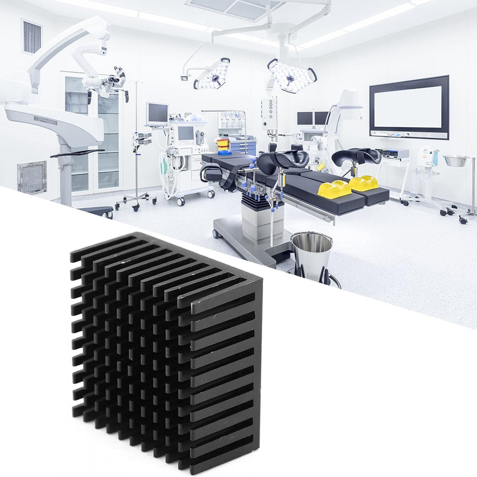 5 Dissipatori In Alluminio 40x20x40 Mm – Nero – Per Raffreddamento Chip, GPU, CPU, LED, Router - 5