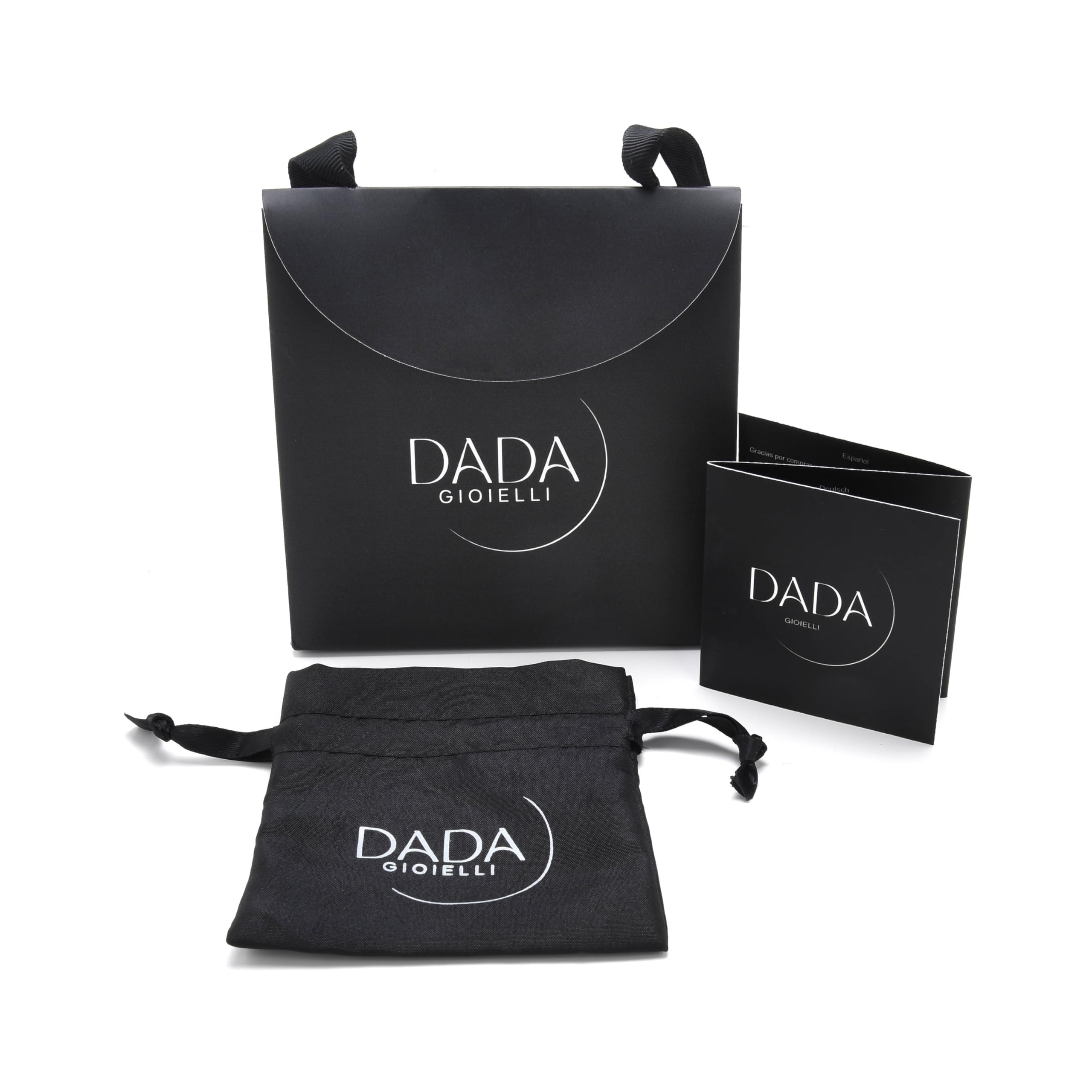 Dada Gioielli - Collana Rosario Uomo Donna Sfere Acciaio Argentato e Nero. Rosario moderno con medaglietta Madonna Miracolosa e croce