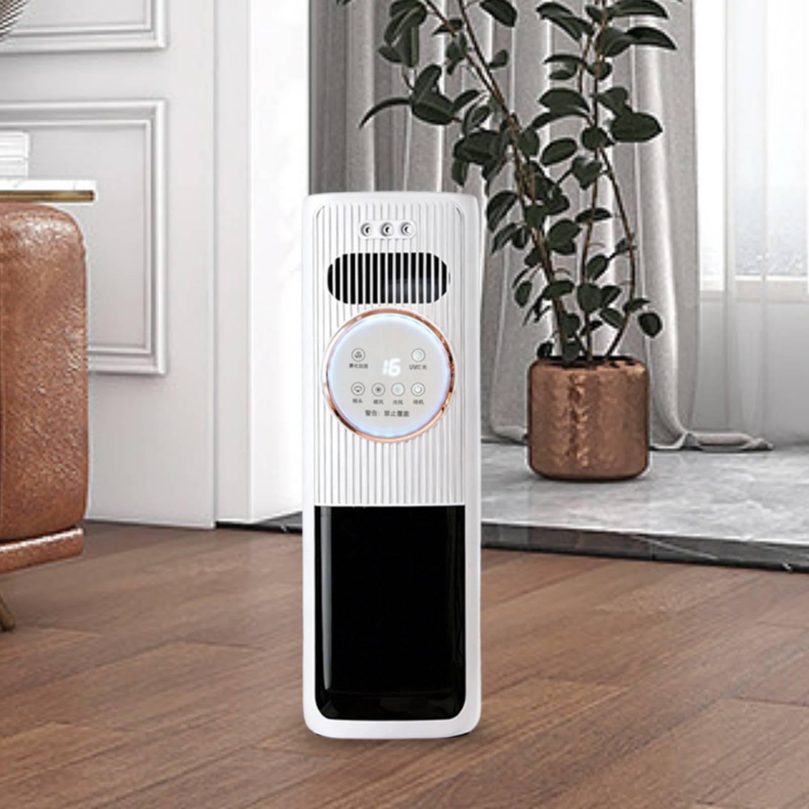 Ventilatore a Piantana Silenzioso con Velocità Regolabile E Funzione di Raffreddamento per Soggiorno, Bianco