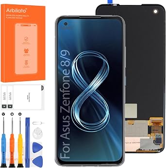 Screen for Asus Zenfone 8 Screen Replacement for Asus Zenfone 9 LCD Screen ZS590KS,I006D,AI2202-1A006EU,AI2202,AI2202_B Touch Display Digitizer Assembly Repair PartsBlack No Frame
