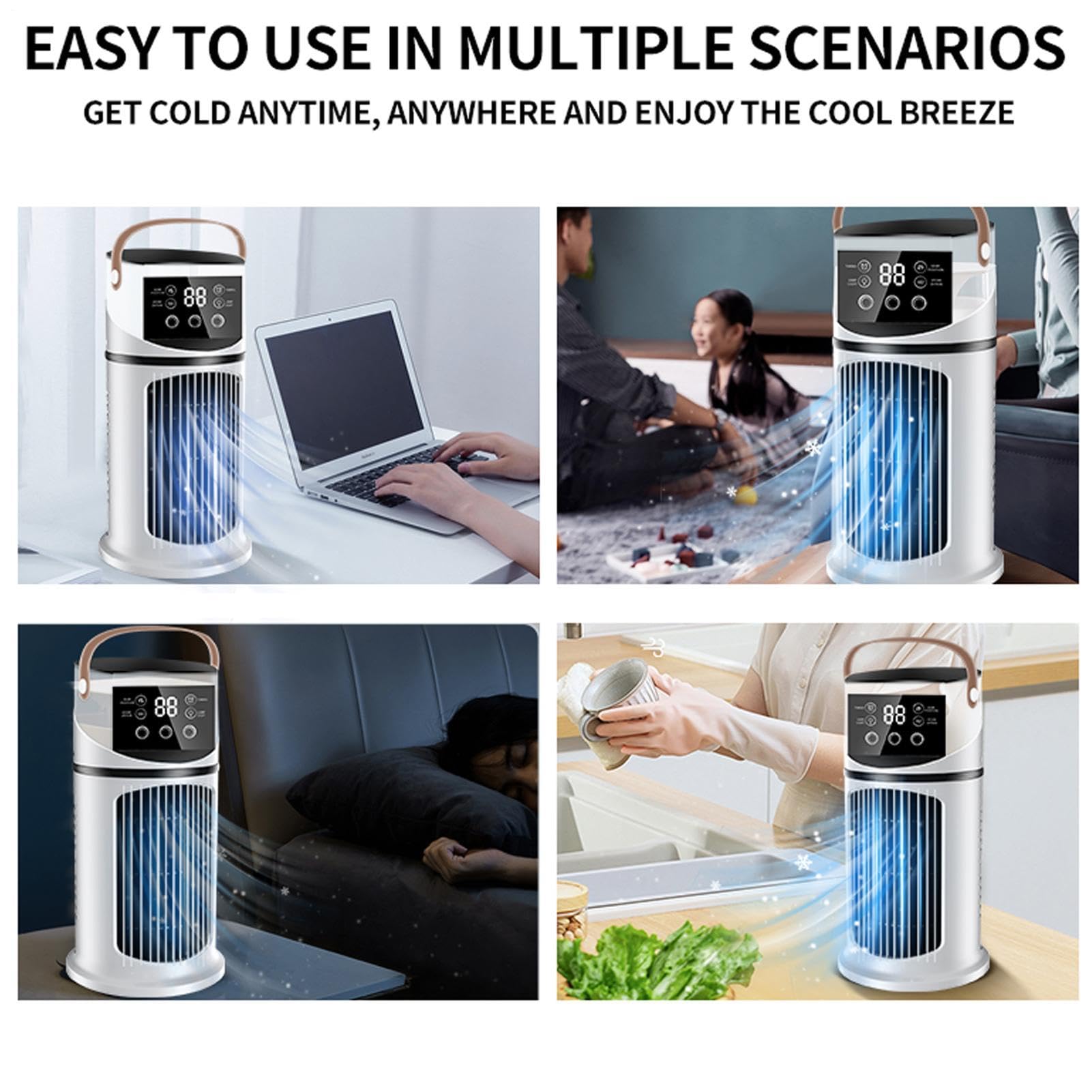Tragbarer Wechselstrom-Einheitsventilator, Verdunstungsluftgebläse, Leiser Persönlicher Kühlventilator | Leiser, Persönlicher AC-Einheits-Desktop-Ventilator Für Zimmer, Schlafzimmer, Büro