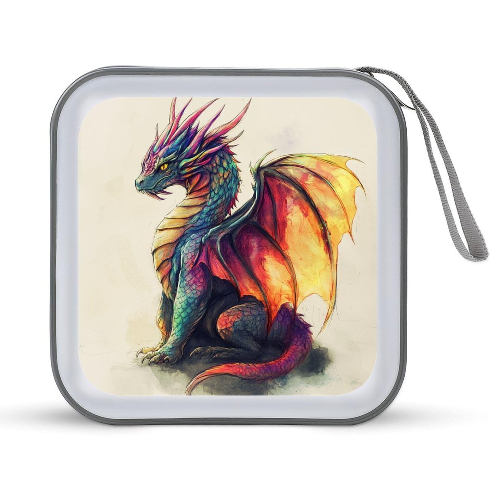 Amazon.com: Colorful Dragon CD Case DVD Storage Case Portable CD