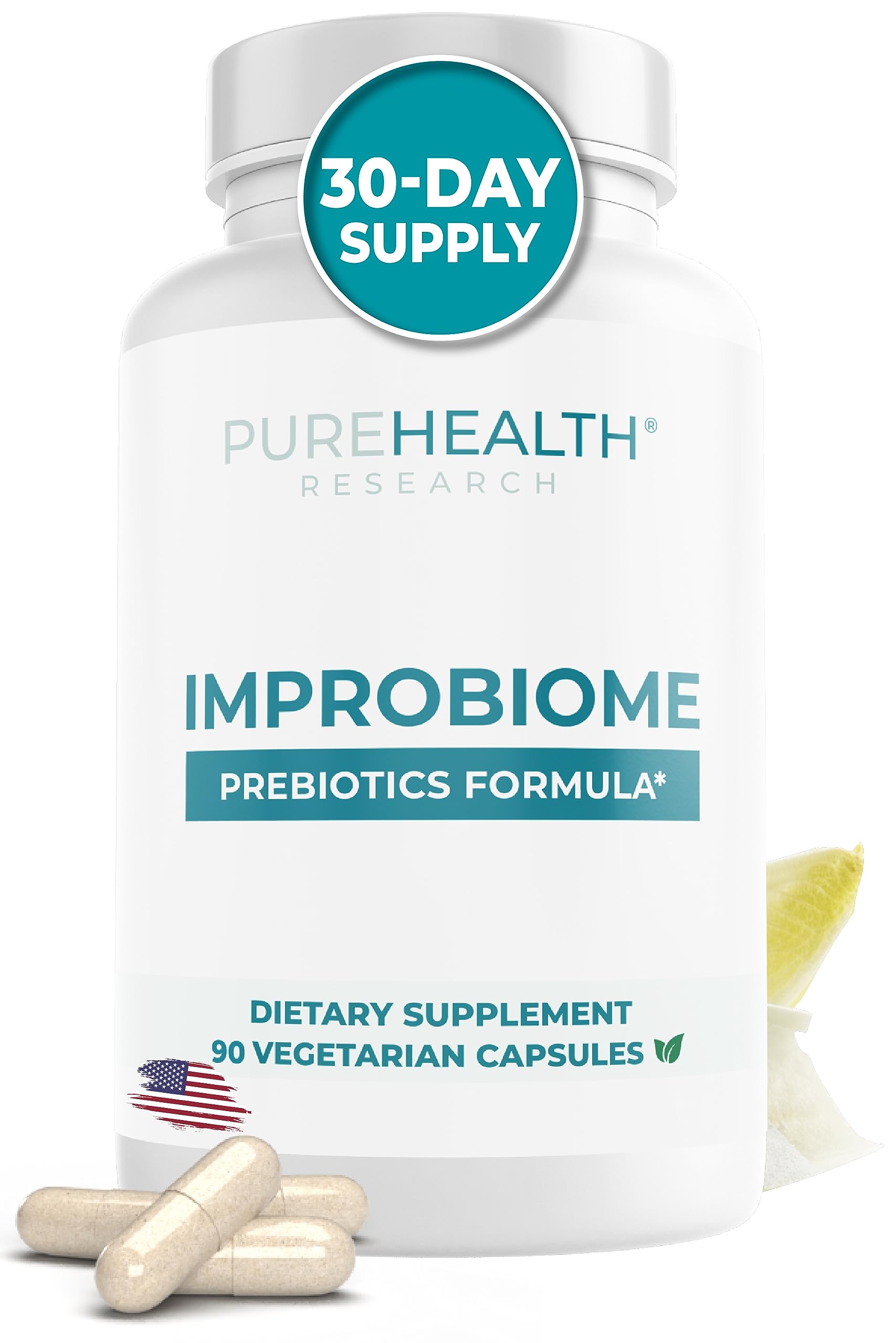 Buy PURE RESEARCH Improbiome Prebiotic Fiber Supplement Natural