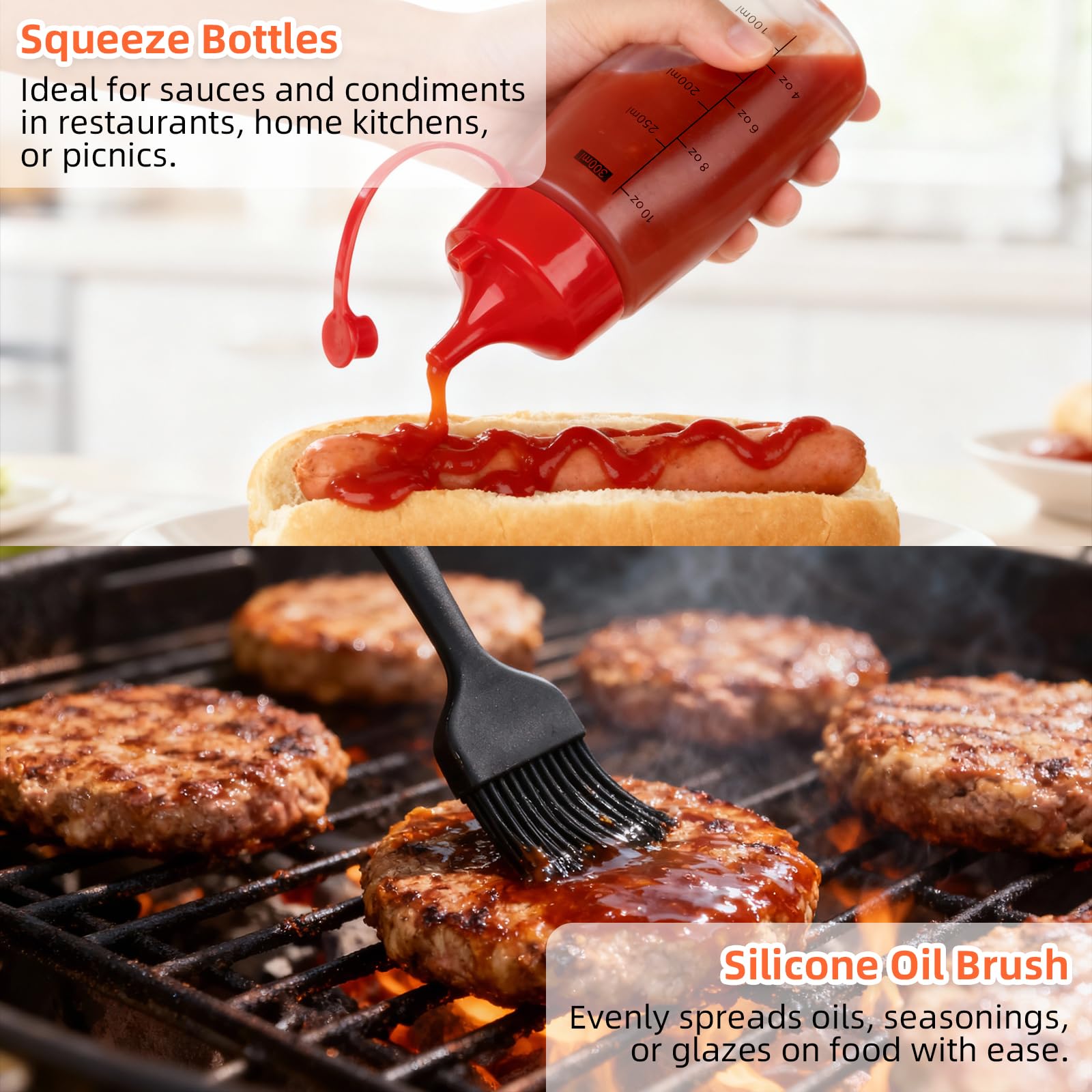 Barbecue Accessories Kit 14 PCS – Extra Thick Stainless Steel BBQ Tool Set with Spatula, Tongs, Burger Press & Basting Brush – Complete Griddle Utensils Gift for Outdoor Cooking & Men — view 6