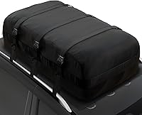 iBirdie 15.3 Cu Ft Waterproof Soft-Shell Roof Rack Cargo Carrier, Heavy Duty 1200D Rooftop Bag for SUVs, Cars, Trucks - Fits With/Without Racks, 46x34x17"