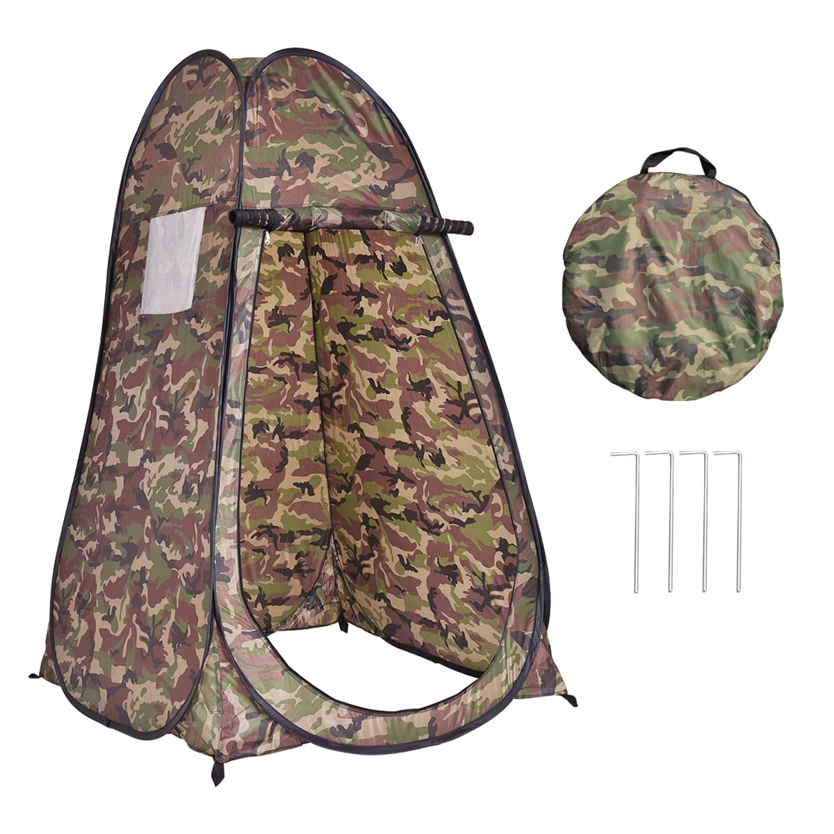 HOMASIS Tente de Douche Pop-up, Tente de Toilette et Changement, Cabine de Douche d'Intimité avec Sac de Transport Portable l'Extérieur, pour Camping et Plage, 120 x 120 x 190 cm