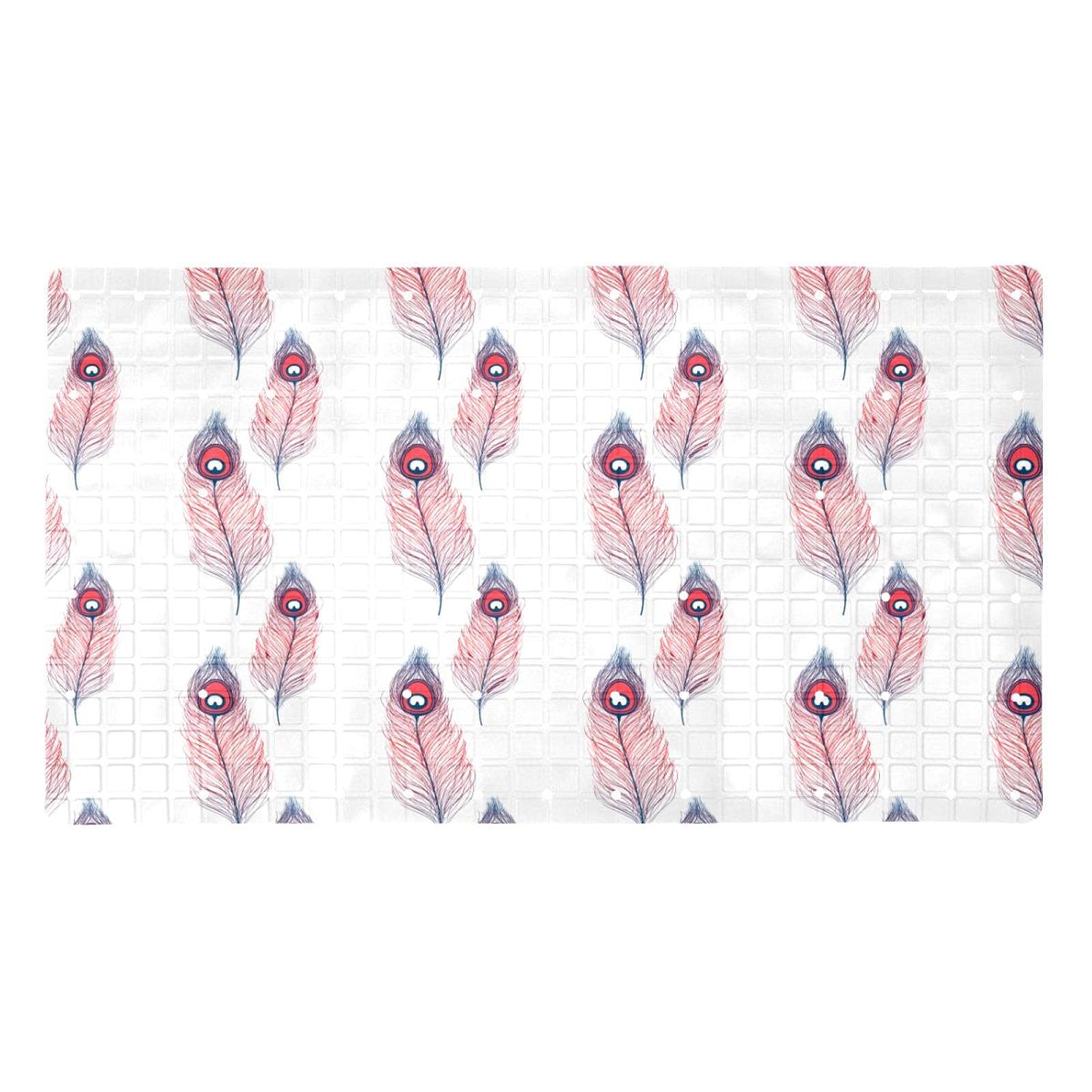 Tapis de douche antidérapant lavable avec ventouses pour baignoire