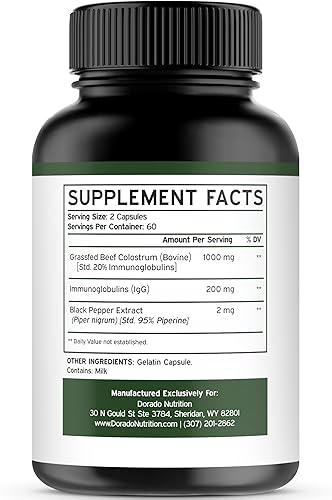 Miniatura 5 de DORADO NUTRITION Gomitas Shilajit para hombres y mujeres (60 gomitas) y suplemento de calostro de 1000 mg por porción