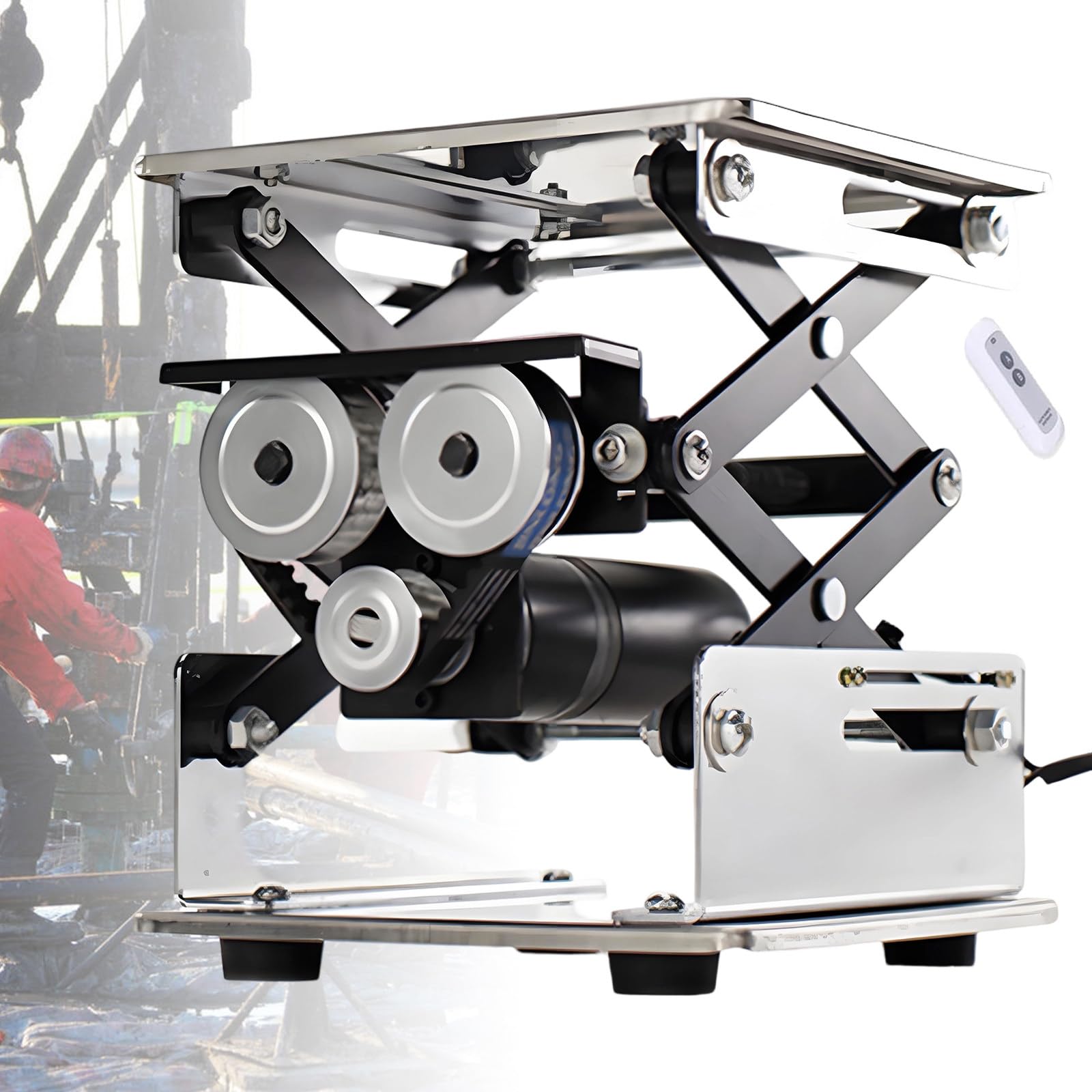 GwlThixion Stainless Steel Lifting Platform, 200x200MM Electric Stainless Steel Lifting Platform, Load Capacity 10kg, For Laboratory And Industrial Use 150 * 150MM