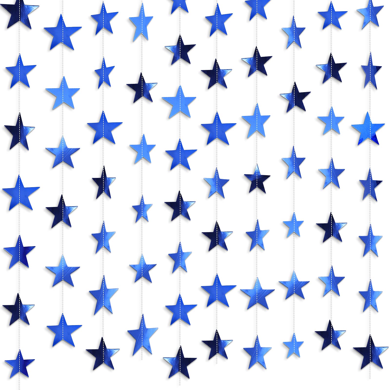Patelai Glitter Star Garland Banner 2026 Graduation Decor 130 Feet Star Hanging Banner Twinkle Backdrop for Party Birthday Classroom Wedding Supplies(