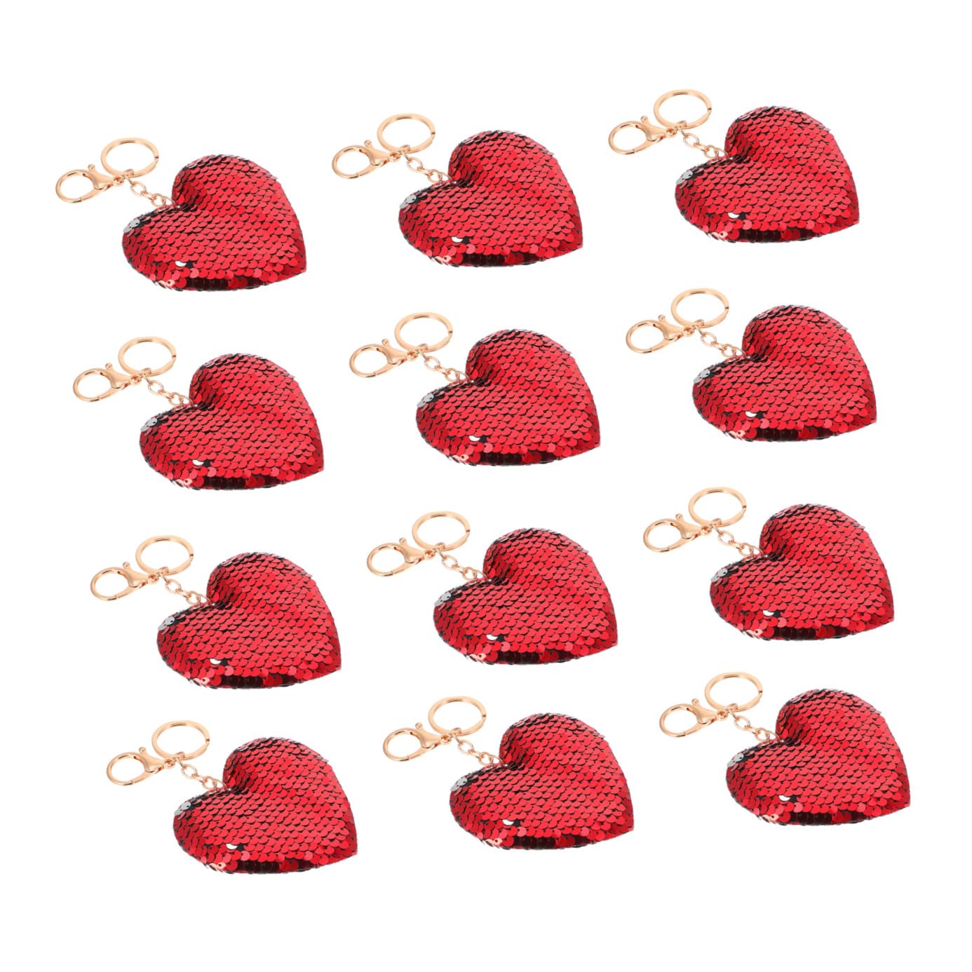 GALPADA Pezzi portachiavi con paillettes ciondolo a cuore portachiavi glitterato con paillettes decorazioni per appendere chiavi portachiavi a cuore con paillettes pendente lega