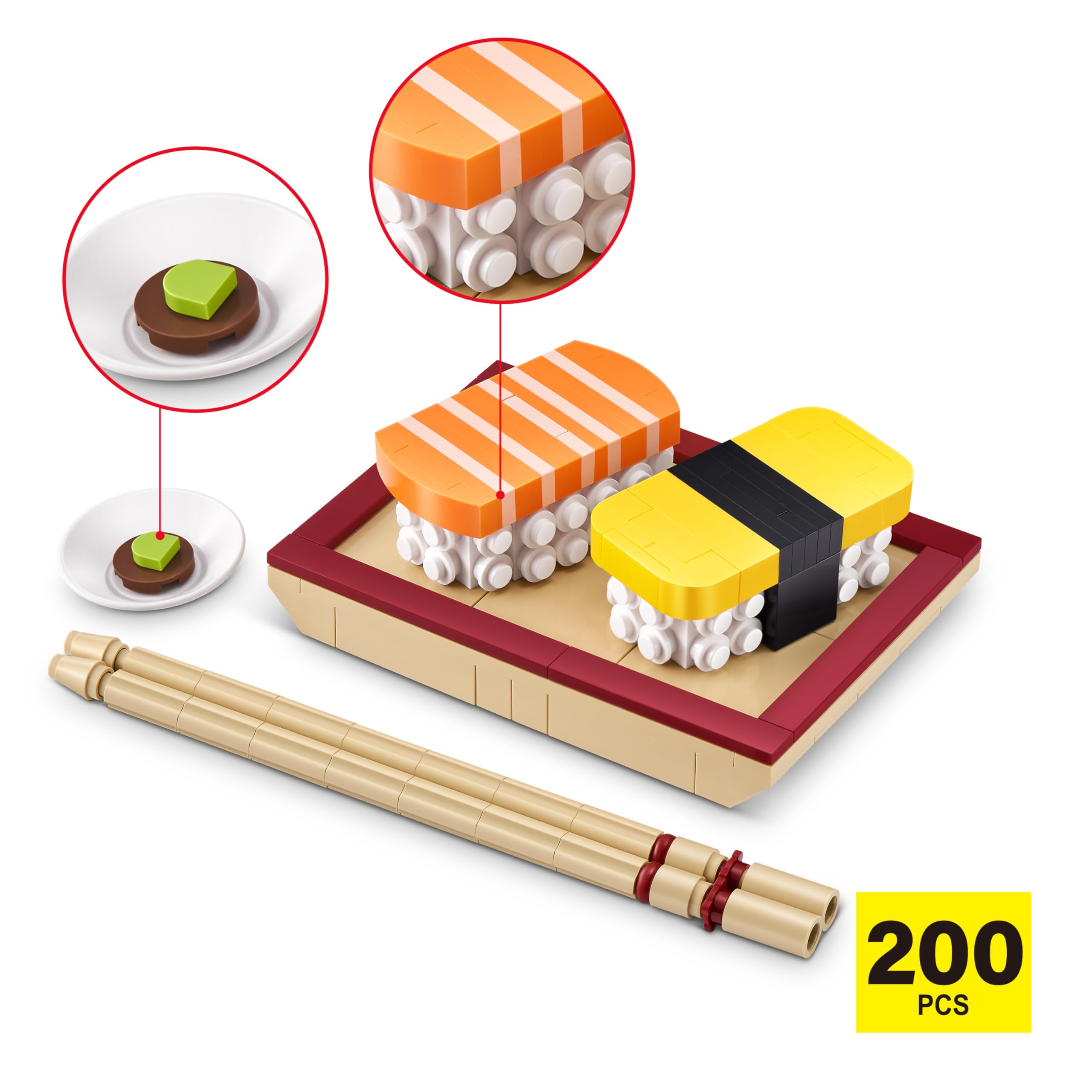 Amazon.com: MAX Premium Snacks Building Bricks Collection (Sushi