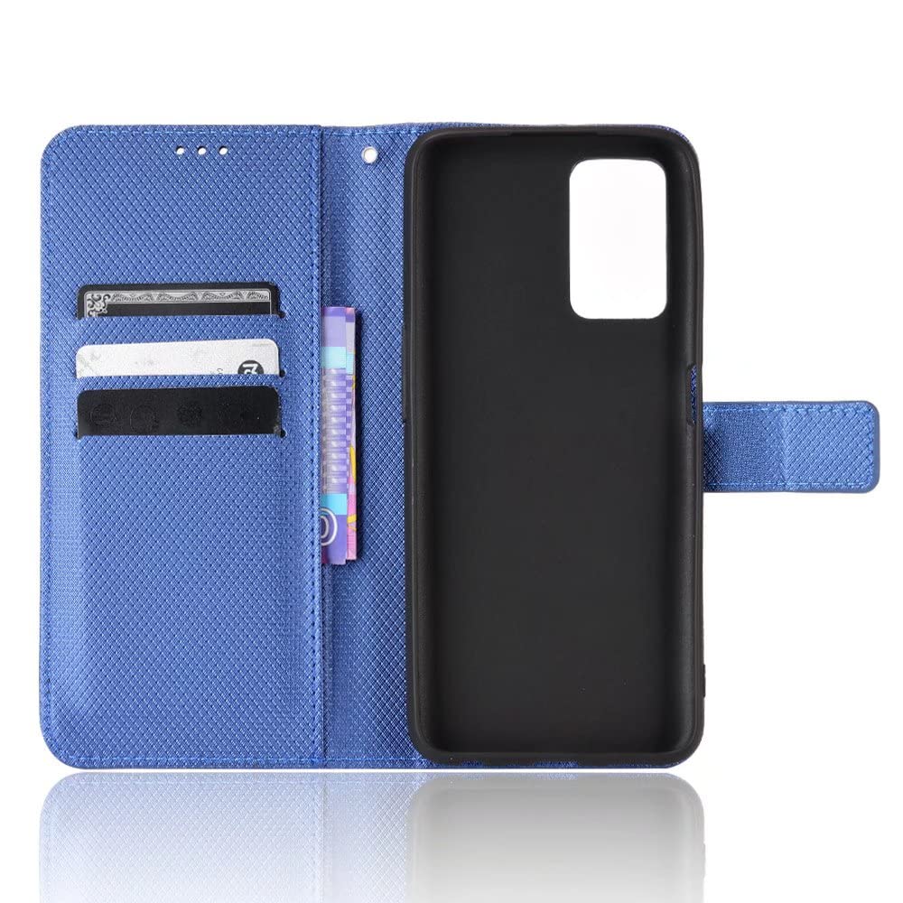 Funda Tipo Cartera De Tela Oxford Y Cuero PU Compatible Con Blackview Shark 8, Protección Resistente Con Ranuras Para Tarjetas Y Cierre Magnético (Negro